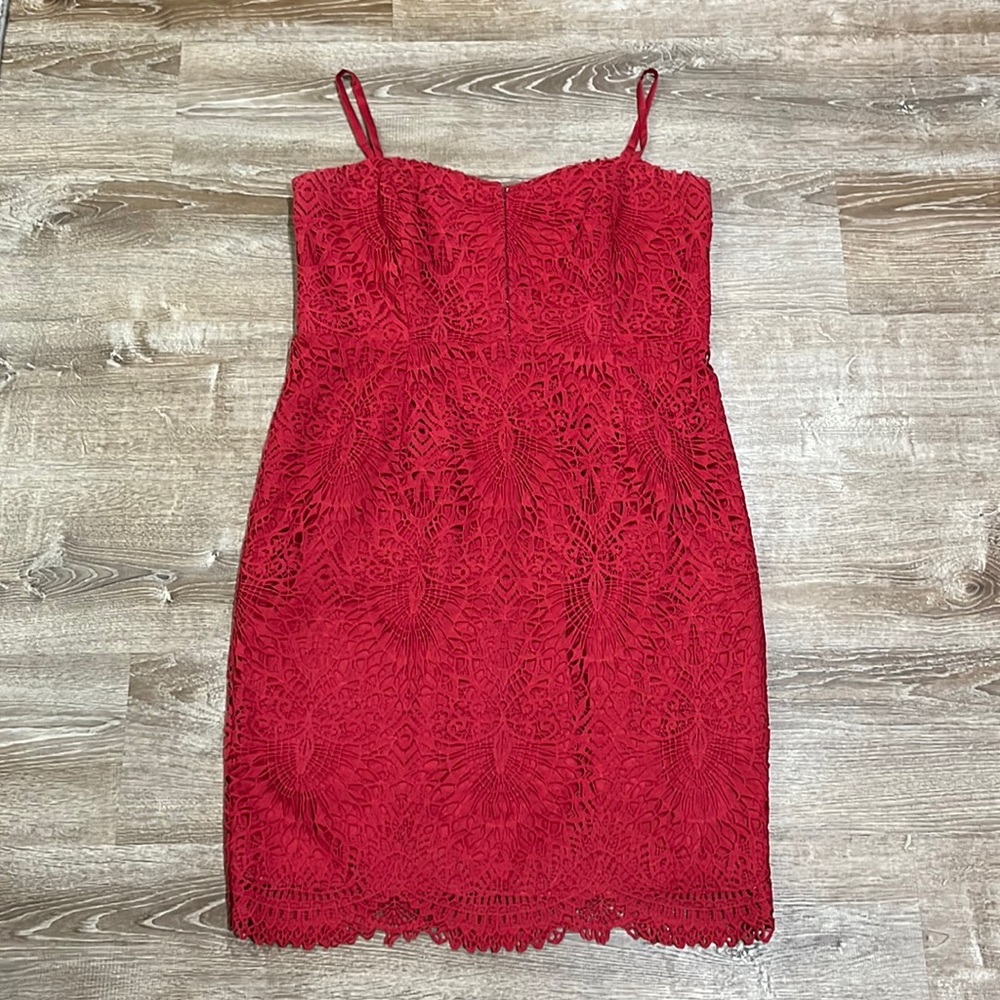 City Chic only worn once dark pink lace dress.